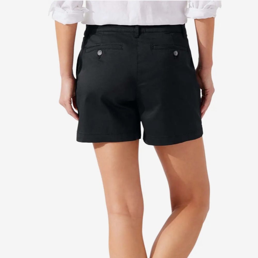 Ladies Tommy Bahama 5” Boracay Shorts. Black. Tailored Fit. EUC